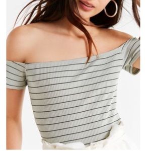 Urban outfitters off the shoulder crop top
